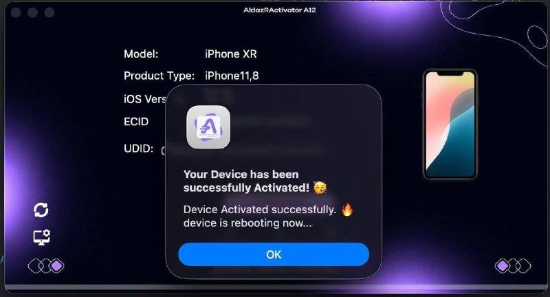AldazRActivator - Premium Hello Bypass no Signal A12/A13 iPhone 11 Pro Max