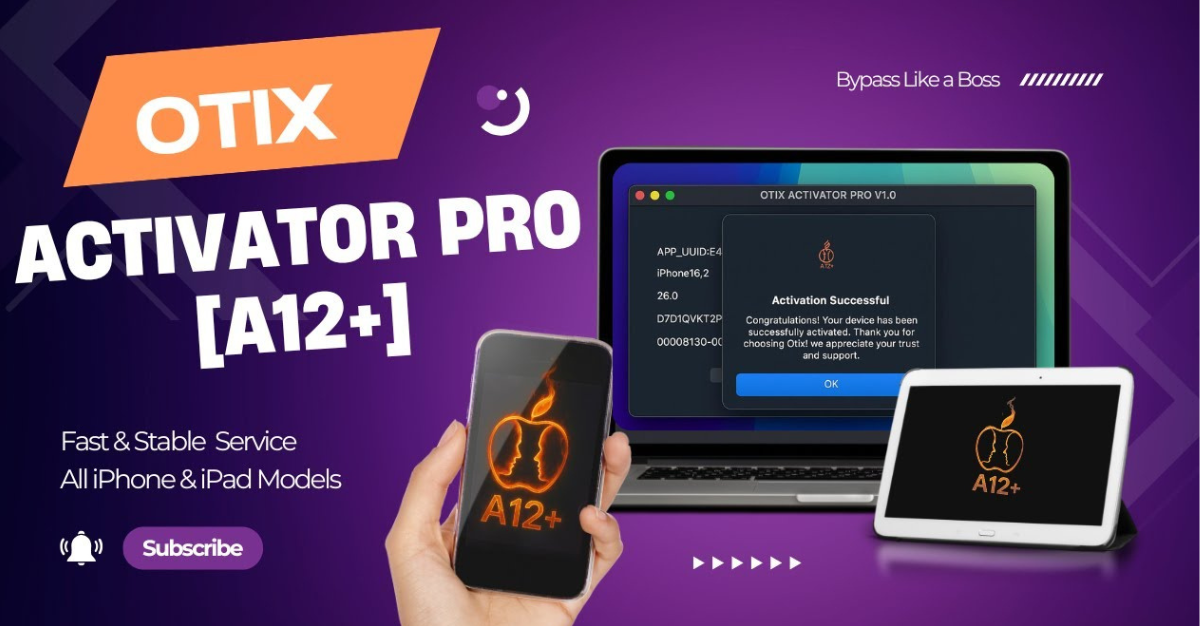 OTIX A12+ Activator - Hello Bypass - All iPhone/iPad - No Signal (Supported CH/A)